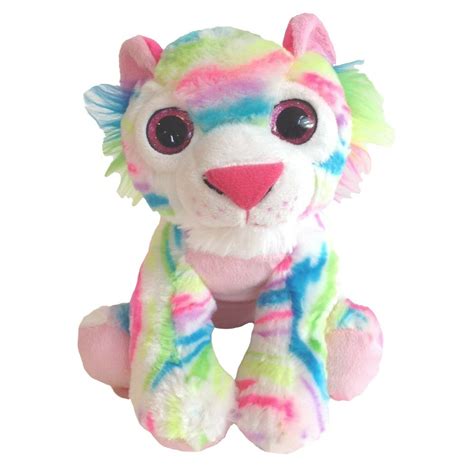 Plush Rainbow Tiger Stuffed Animal 11 Inch