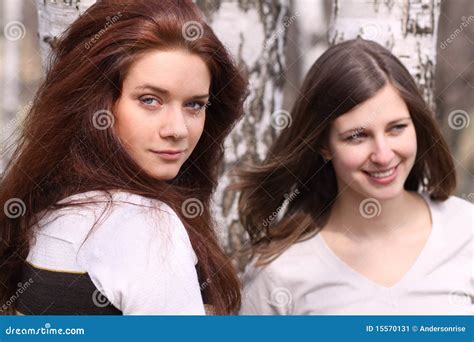Two Young Women Stock Image Image Of Caucasian Couple 15570131