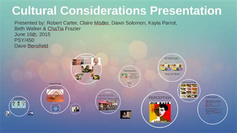 Cultural Considerations Presentation By Mary Walker On Prezi