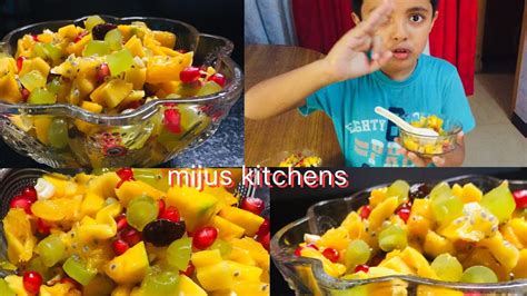 Jack Fruit Mixed Fruit Saladsimple Pudding Mijus Kitchens Youtube