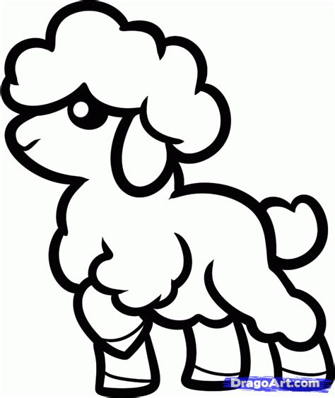 488 x 251 · png. How To Draw A Lamb For Kids by Dawn | Houtbrand, Tekenen