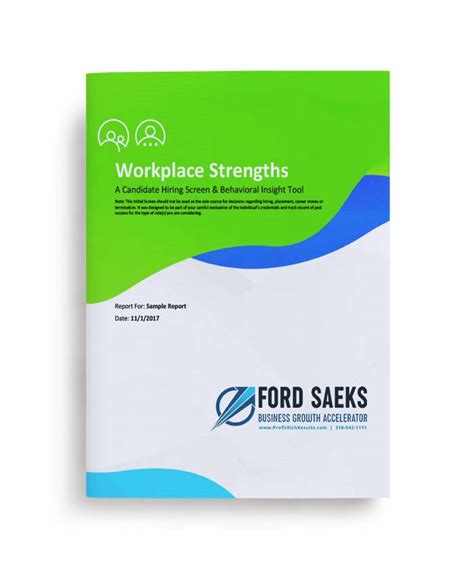 Workplace Strengths Assessment Profit Rich Results