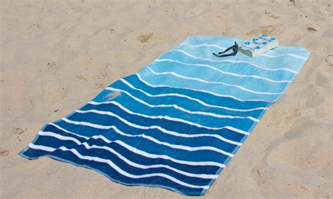 beach towel on sand