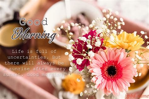 Rose flowers and good morning wish in notepad. Best Good Morning Flowers Greeting Cards Images