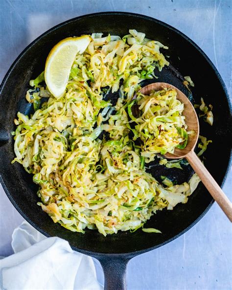 It pulls no punches with luxury ingredients including whole milk, butter, white wine, cheese, and truffle oil. Perfect Sauteed Cabbage (Healthy Side Dish!) - A Couple ...
