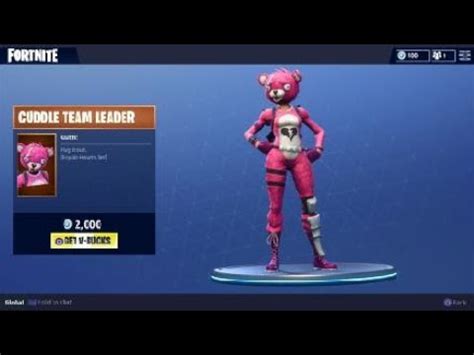 View information about the metal team leader item in locker. Fortnite Cuddle Team Leader Skin - YouTube