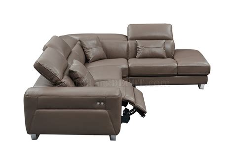 468 Motion Sectional Sofa Brown Leather By Esf Wpower Recliner