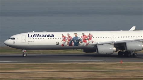 Lufthansa Fc Bayern München Livery Airbus A340 600 D Aihk Takeoff From