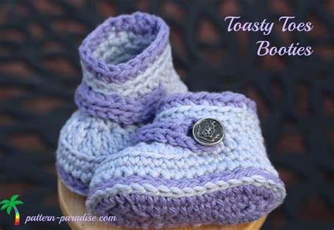 Crochet Pattern Baby Booties Toasty Toes Slippers Shoes Etsy