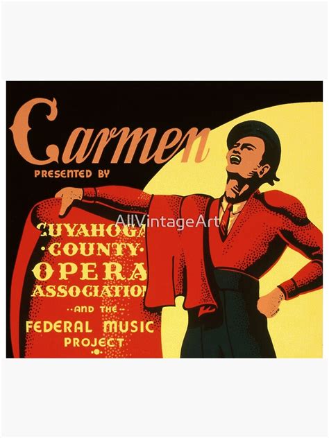 Vintage Carmen Opera Advertising 1939 Tapestry For Sale By