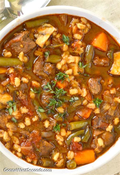 Make it all winter long! Beef Barley Soup - Gonna Want Seconds