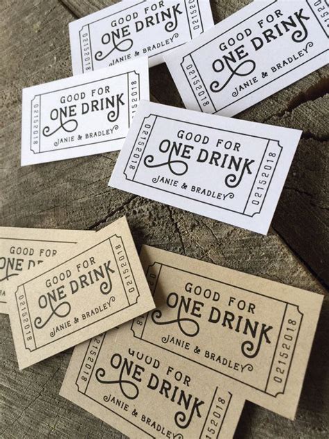 To redeem your birthday reward, you must join starbucks rewards at least seven (7) days prior to your birthday, provide your your reward must be redeemed on your birthday. Wedding Drink Tickets - Redeem for a Drink Coupon - Party ...