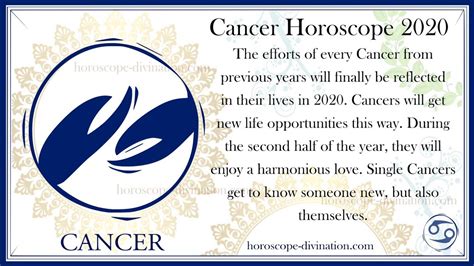 Cancer love horoscope 2021 predicts that the life of the cancer natives in love is going to be better than normal this year, because according to cancer cancer marriage horoscope 2021 reveals that the married natives of cancer zodiac sign will get mixed results this year, because constant planetary. Cancer Horoscope 2020 - Love, Health, Work & Money 🍀💰💖 ...