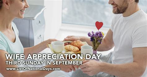 Wife Appreciation Day List Of National Days