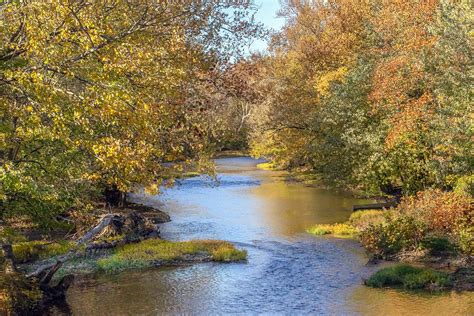 Autumn Waters Flowing Along The Stillwater River In Miami County Ohio