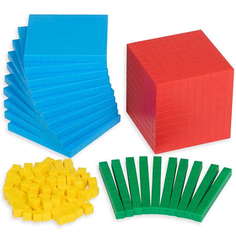 Buy Edxeducation Four Color Plastic Base Ten Set 121 Pieces Hands