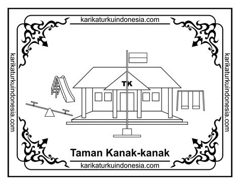 Gambar Mewarnai Anak Tk Tema Lingkungan Sekolah