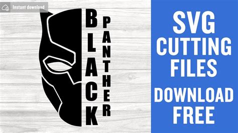 Black Panther Svg Free Cut File For Cricut Youtube