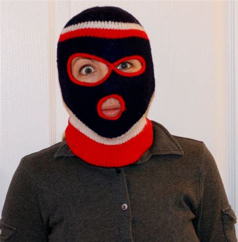 Vintage 70s Ski Mask Bank Robber Ski Mask Etsy Bank Robber Ski