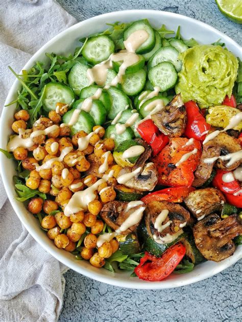 Spiced Roasted Vegetable Chickpea Bowl Munchmeals By Janet