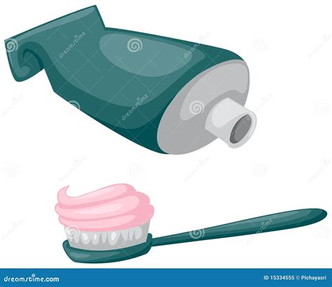 Toothbrush With Toothpaste And Tube Stock Vector Illustration Of Container Blue 15334555