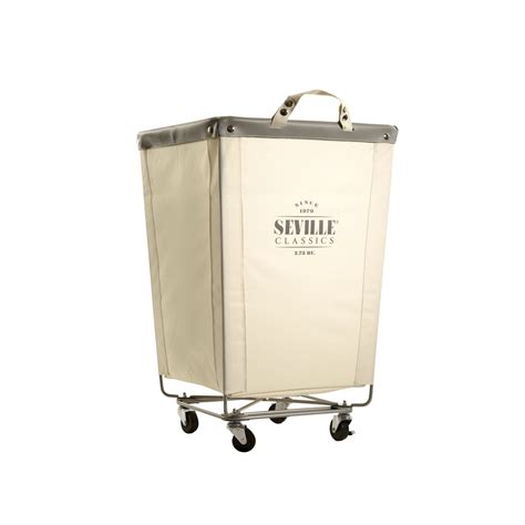 Commercial Heavy Duty Canvas Laundry Hamper With Wheels By Seville