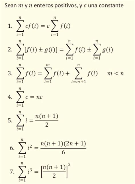 Sumatorias Formulas Freeteenbys