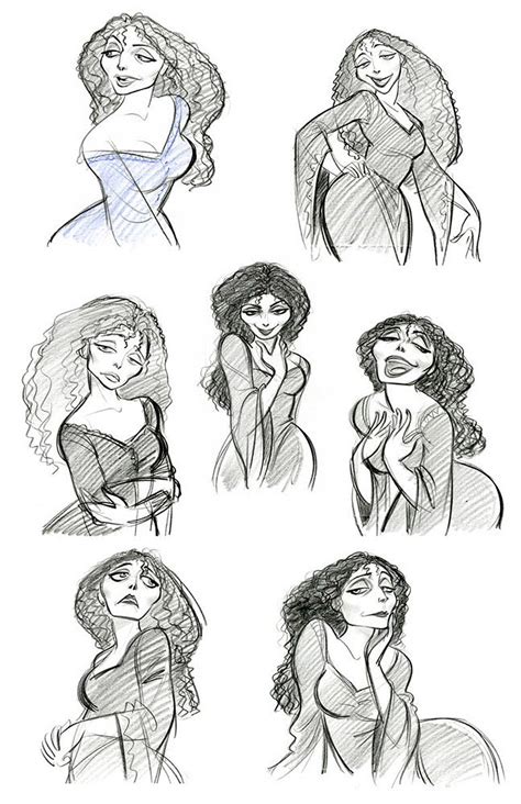 Living Lines Library Tangled 2010 Character Mother Gothel Tangled Concept Art Disney