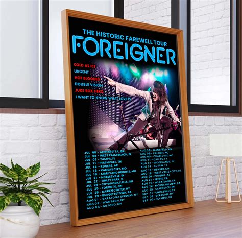 Foreigner The Historic Farewell Tour 2023 Poster Canvas Konosbog