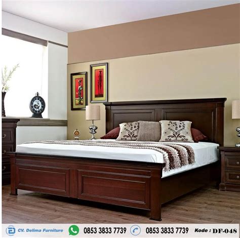 Tempat Tidur Kayu Jati Minimalis Ranjang Tidur Utama Cv Delima Furniture Toko Mebel