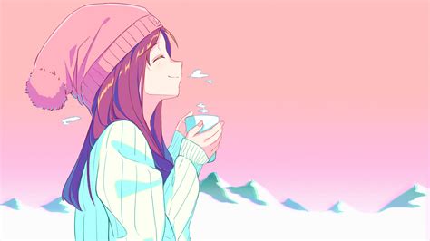 Download Pink Anime Aesthetic Tea Lover Wallpaper