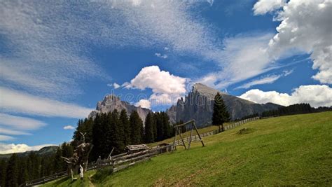 An Amazing Caption Of The Dolomites From Trento Italy Stock Image