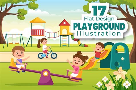 17 Children Playground Illustration Graphic By Denayunecf · Creative