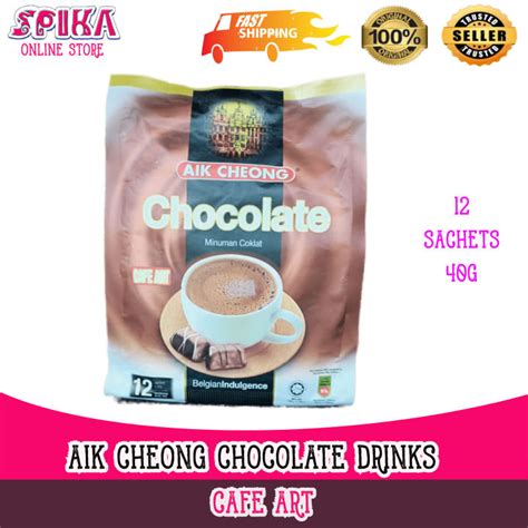 Aik Cheong Chocolate Drinks Minuman Coklat Cafe Art 12sachets 40g