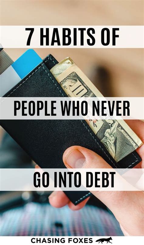 7 Habits Of People Who Never Go Into Debt In 2020 Debt Money Lessons
