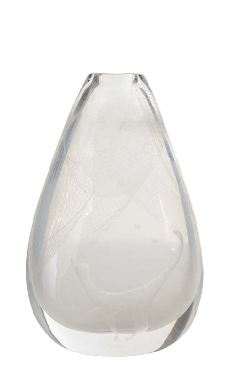 Vintage Clear Teardrop Shaped Glass Vase