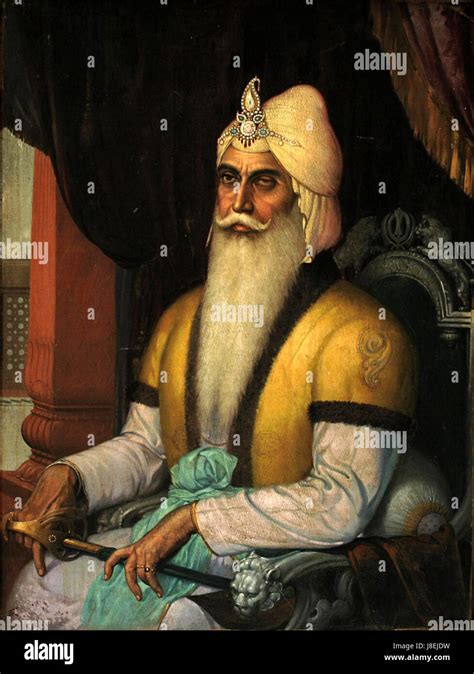Maharaja Ranjit Singh Emperor Of The Sikh Empire Stock Photo Alamy