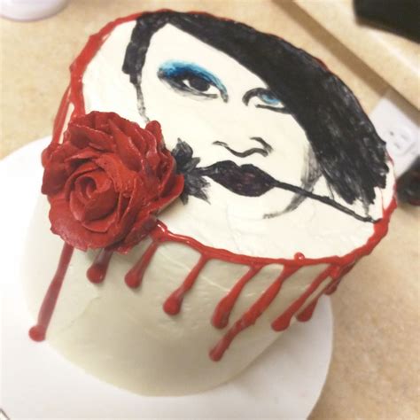 Celebrity Twin Birthday Cake Marilyn Manson Edition Explanation In Comments Twin Birthday