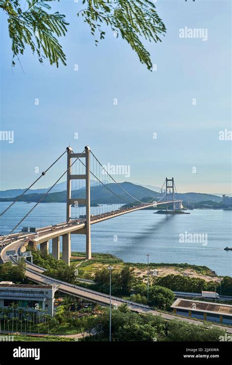 Hong Kong Tsing Ma Bridge Stock Photo Alamy
