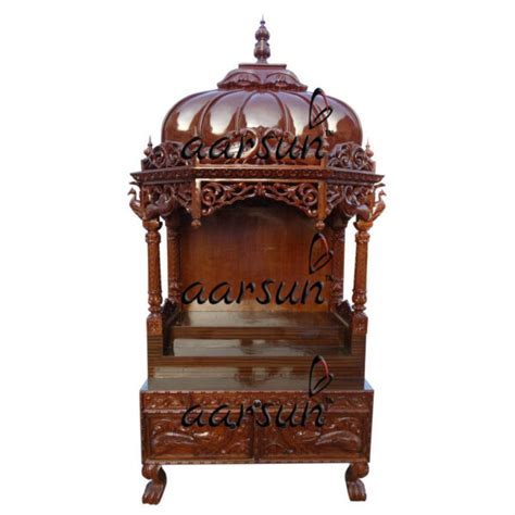 Teak Wood Handcrafted Temple Mndr 1010 Aarsun