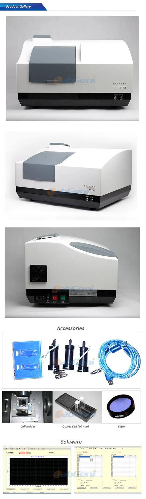 Auto Fluorescence Spectrophotometer Spectrofluorometer Price Labgeni