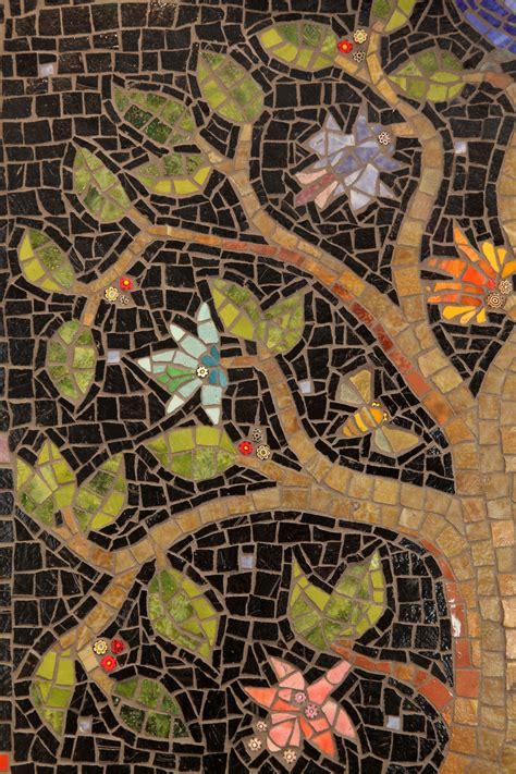 Mosaic Tree Detail Tree Mosaic Mosaic Art Mosaic Flowers