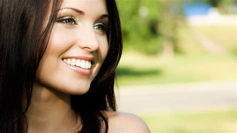 Women Model Brunette Face Eyes Lips Hair Long Hair Bare Shoulders