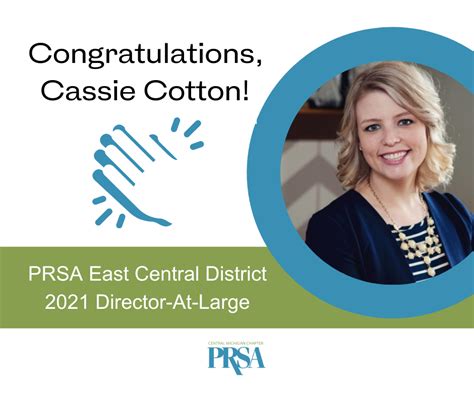 Congratulations To Cmprsas Very Own Cassie Cotton For Being Elected To The Prsa East Central