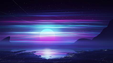 Synthwave Of Retro Night Hd Abstract 4k Wallpapers Images