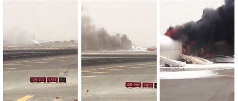 Watch Emirates Airline Flight Crash Lands At Dubai Airport — Explodes
