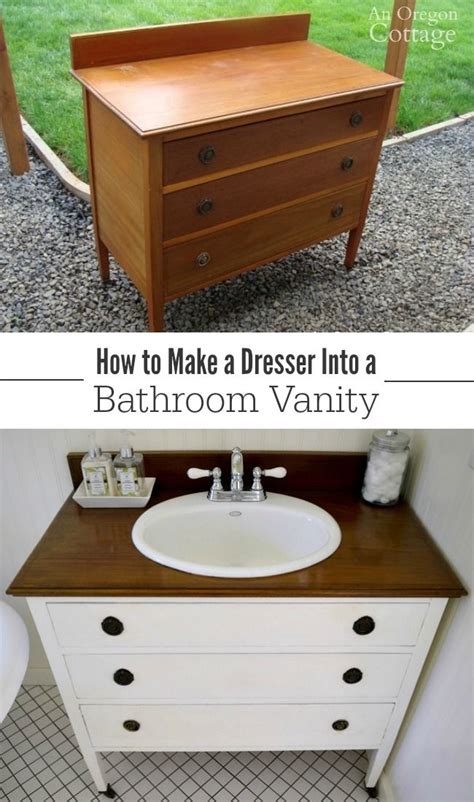 How to refinish bathroom vanity. How To Make a Dresser Into a Vanity Tutorial | An Oregon ...