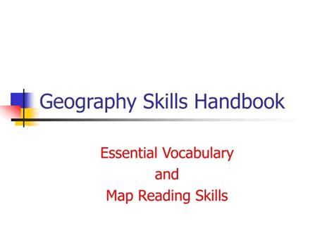 Ppt Geography Skills Handbook Powerpoint Presentation Free Download