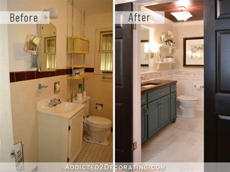 Whether you're looking for bathroom remodeling ideas or bathroom pictures to help you update your old right here, you can see one of our bathroom remodeling pictures collection, there are many. DIY Bathroom Remodel Before And After - Addicted 2 ...