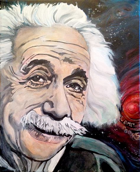 Albert Einstein Acrylic Painting By Sue Conditt